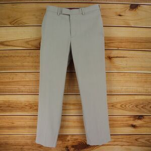 Axist City‎ Pant Dress Pants Flat Front Mens Size 30x30 Beige Brown Poly Blend